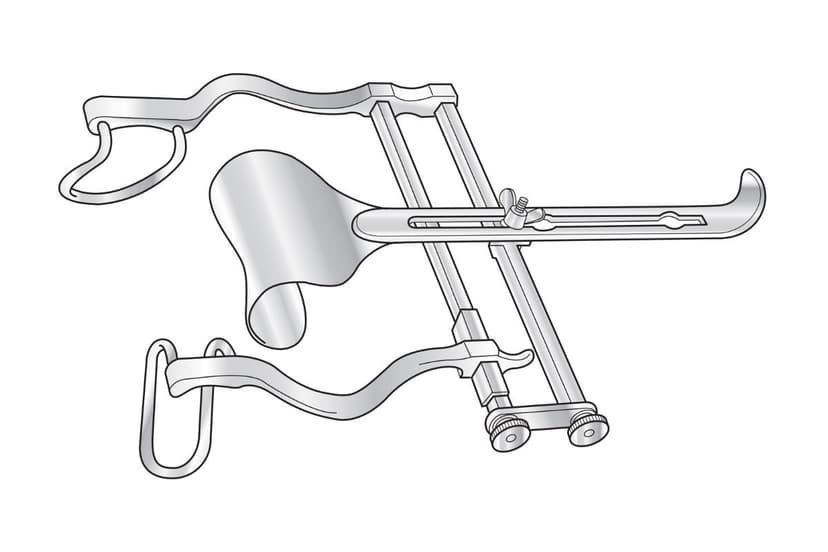Balfour Abdominal Retractor (Trivalve, 203mm frame)