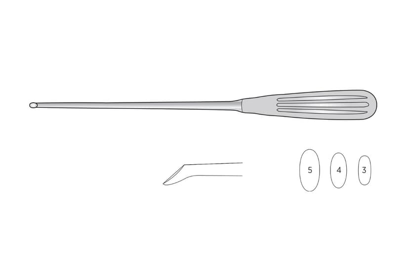 Busche Bone Curette (Angled, 250mm)