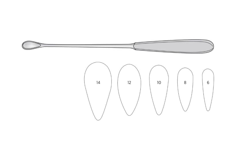 Gourdet Bone Curette (Straight, Blunt)