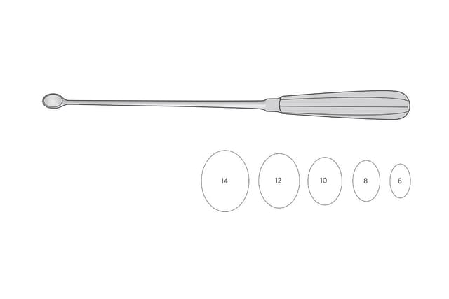 Shroeder Bone Curette (Straight, 310mm)