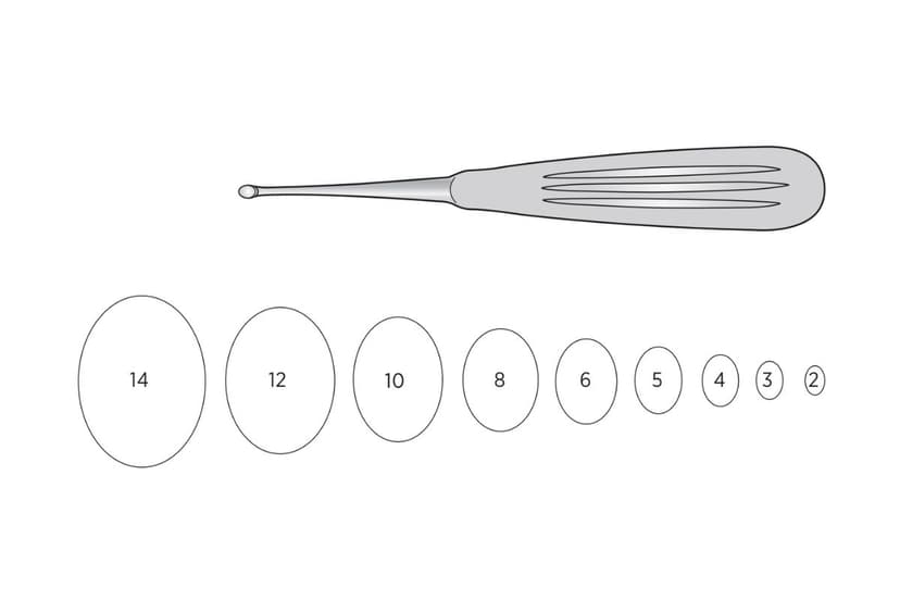 Volkmann Bone Curette (Straight, 230mm)
