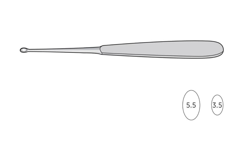 Williger Bone Curette (Straight, 170mm)