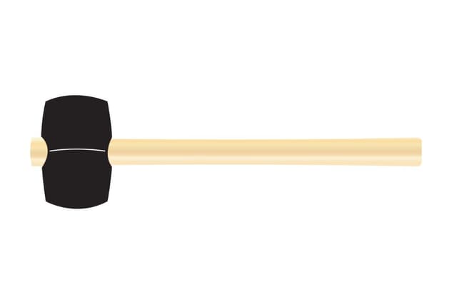 Rubber Mallet (with wooden handle)
