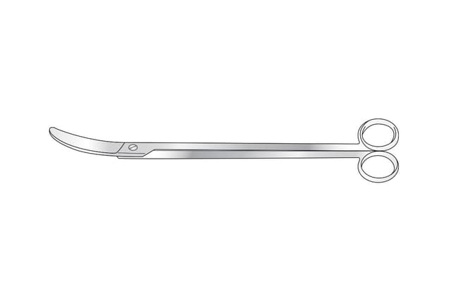 Lobectomy Scissors (Curved on Flat)