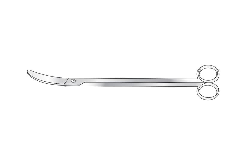 Lobectomy Scissors (Curved on Flat)