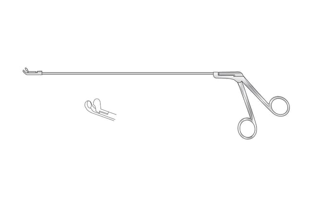 Chevalier Jackson Vocal Nodule Endoscope Forcep (Crocodile Action, Straight Cup)